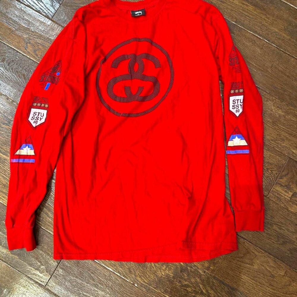 Stüssy red long sleeve shirt Men’s Medium